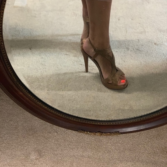 70s inspired DVF LUNA BRONZE HEELS - Picture 2 of 8